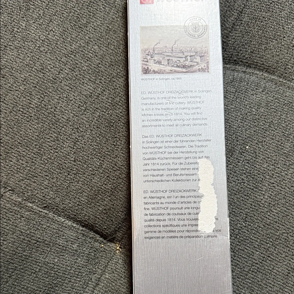 Wusthof Black and Silver Chef's Knife new in box